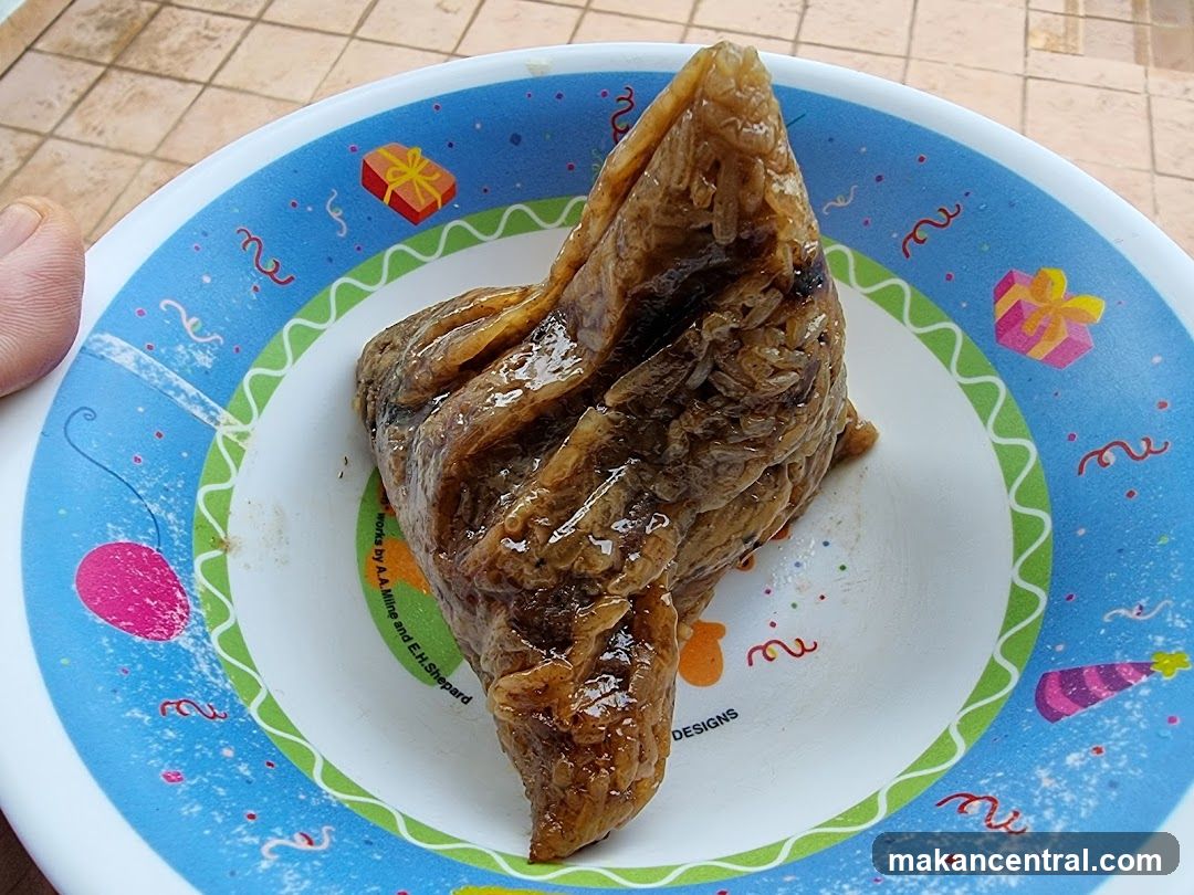 Zongzi on a festive plate