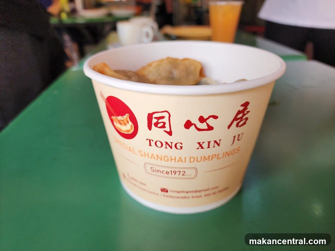 Dumplings in a branded cup