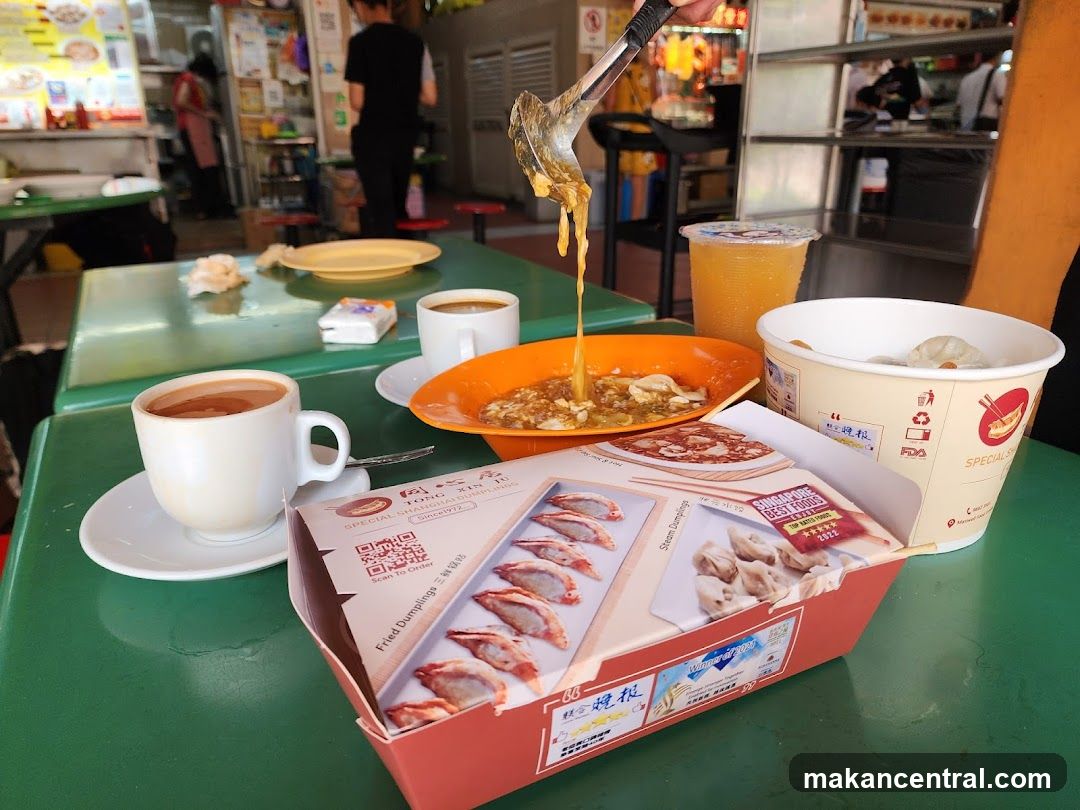 Food and Drinks at a Hawker Stall