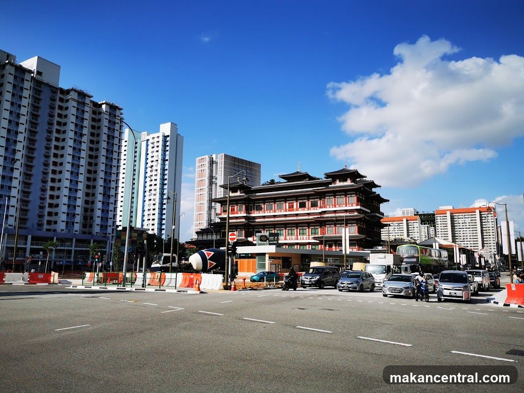 Cityscape with Traditional Building and Modern Architecture