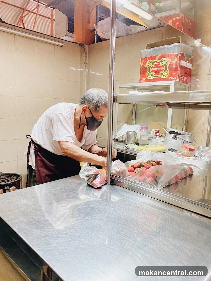 Man preparing food