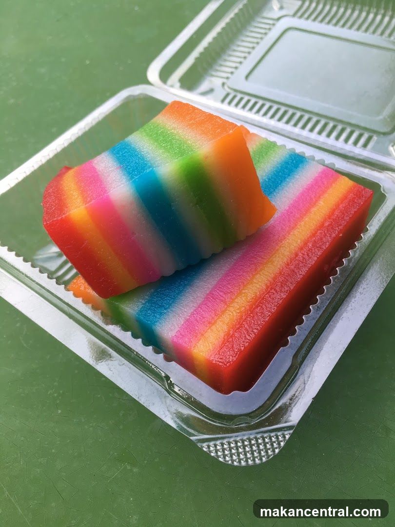 Rainbow Layer Cake Slices