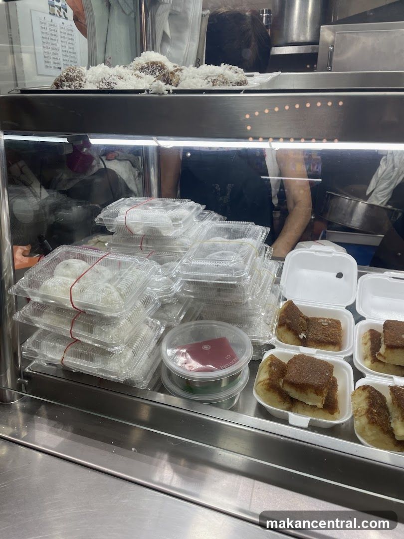 Desserts in display case