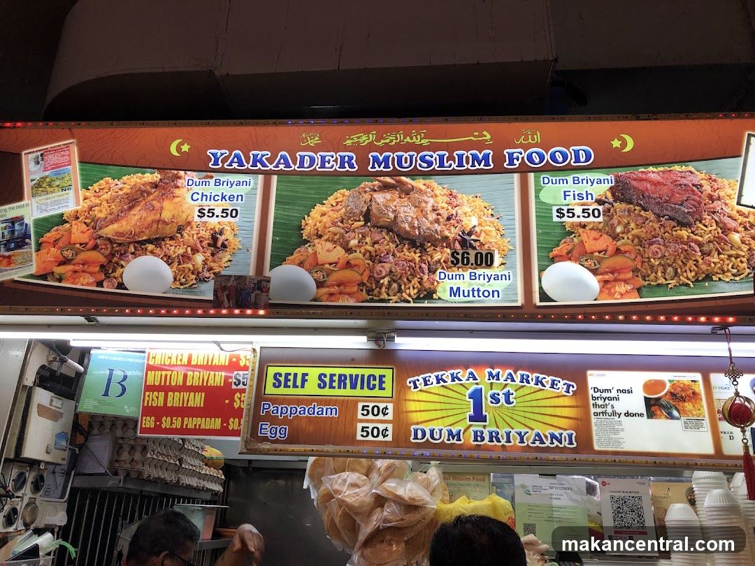 Yakader Muslim Food Menu