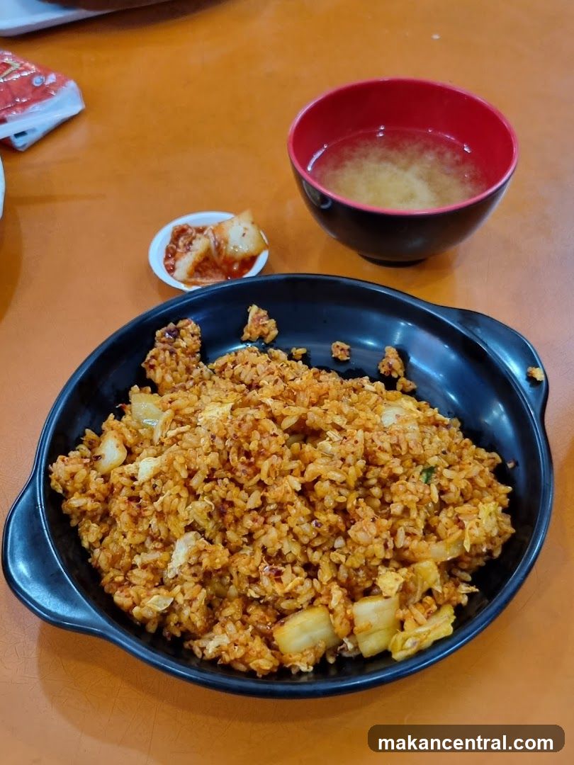 Kimchi Fried Rice with Miso Soup