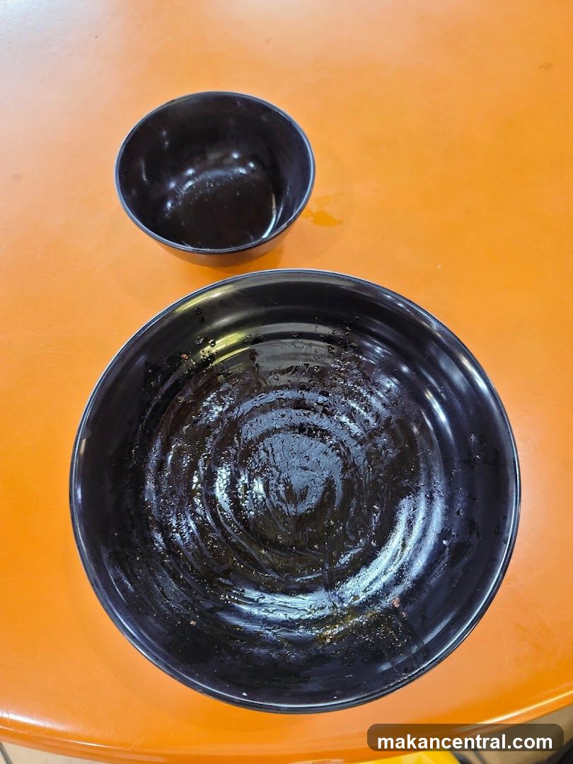 Dirty Bowls on Orange Table
