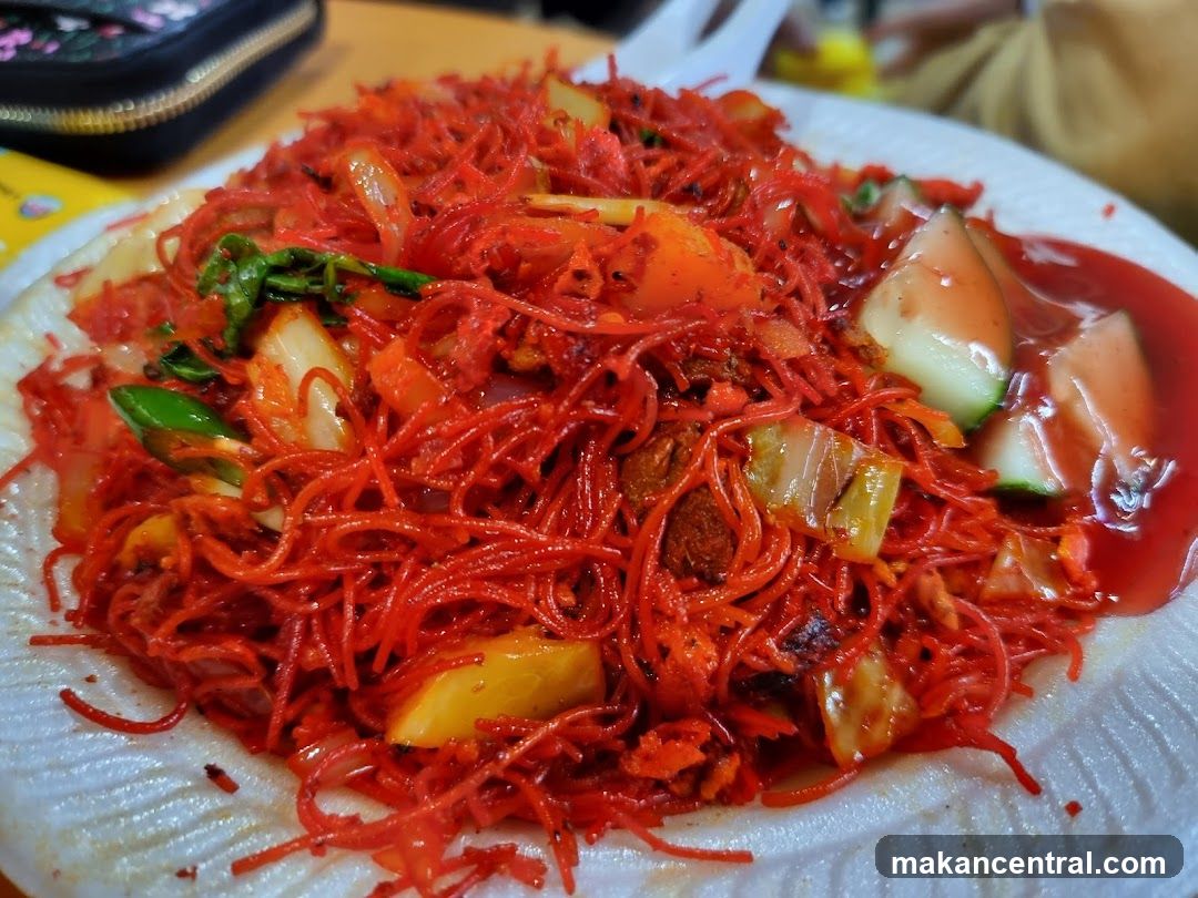 Red Noodles with Vegetables