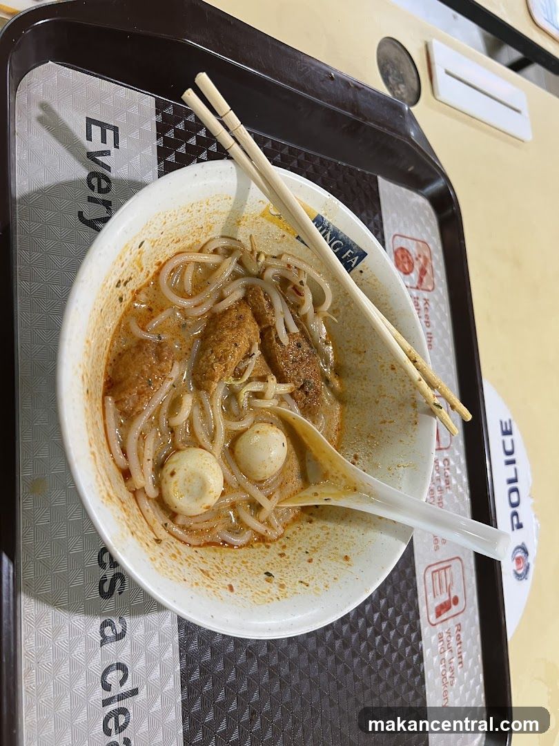 Laksa with Fish Balls and Tofu