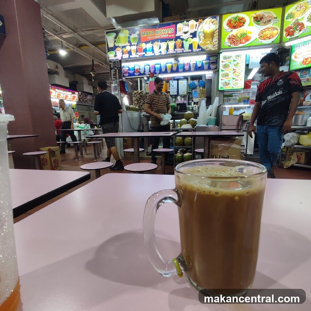 Hawker Stall with Drinks and Food