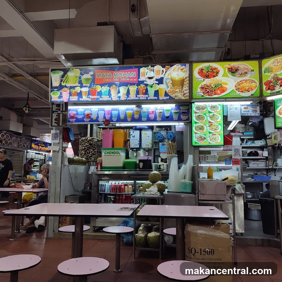 Food Stall with Drinks and Food Menu