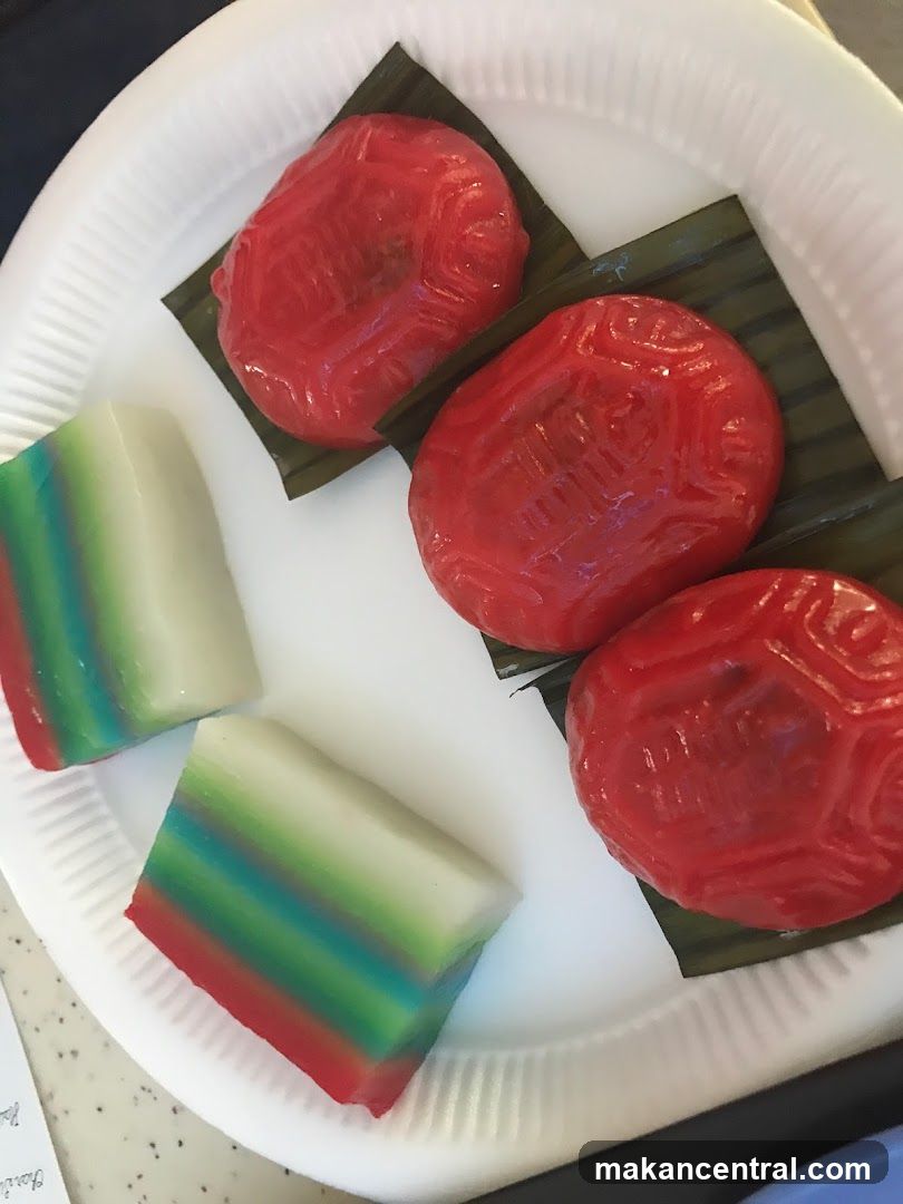 Colorful Kueh on a Plate