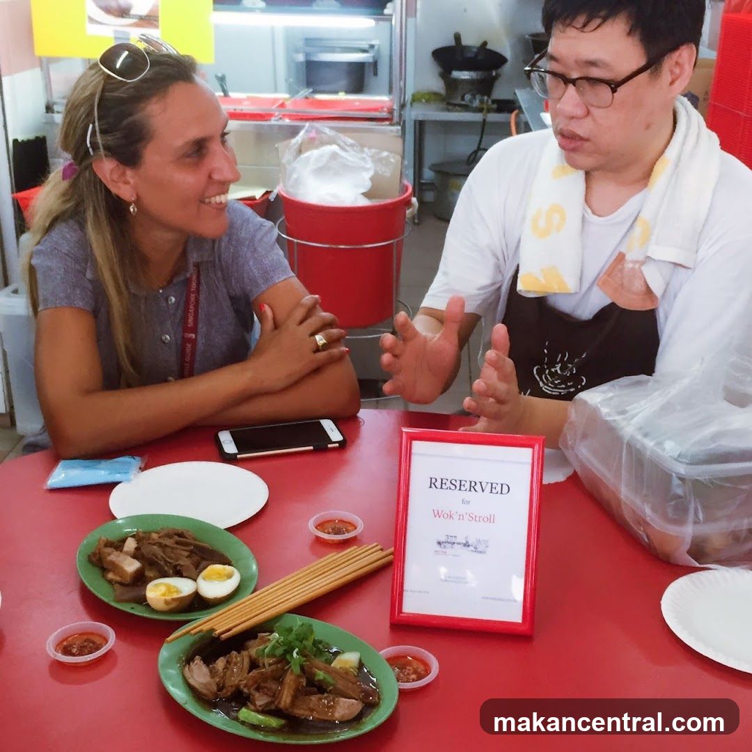 People at a table with food