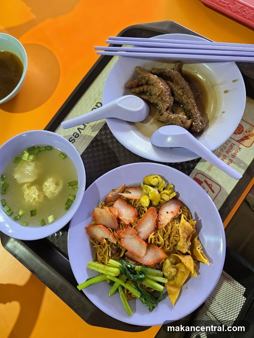 Noodles with Char Siu and Chicken Feet