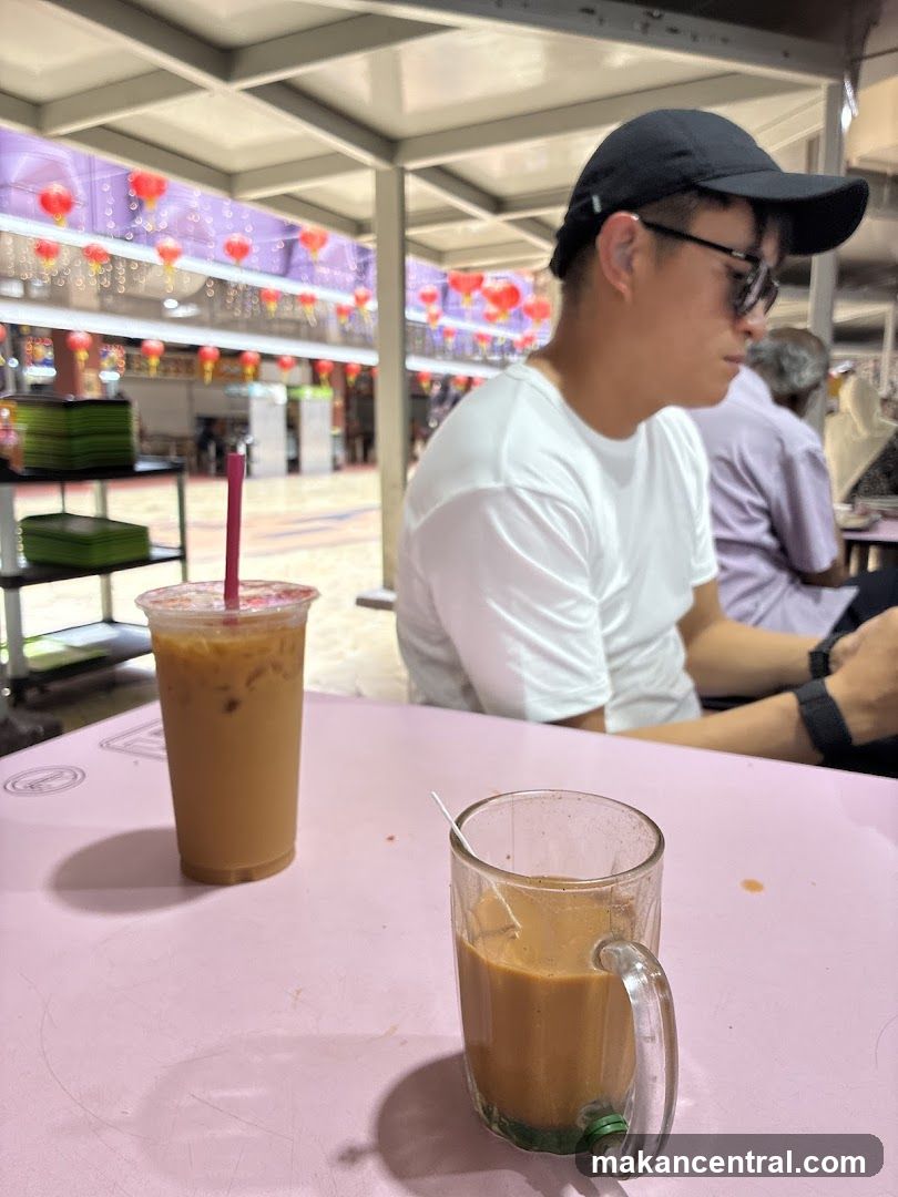 Two drinks on a table