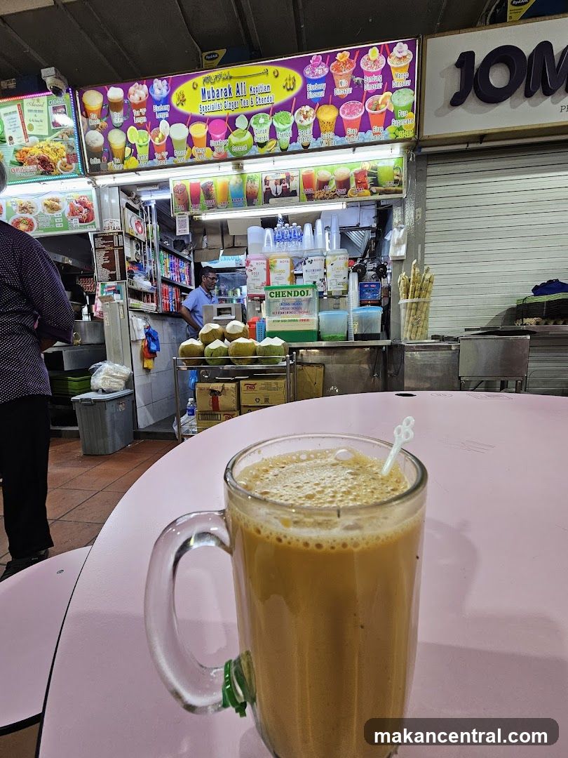 Beverage Stall with Drinks and Food