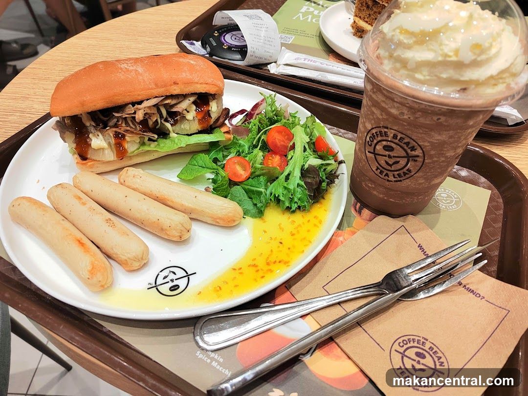 Sandwich meal with iced coffee