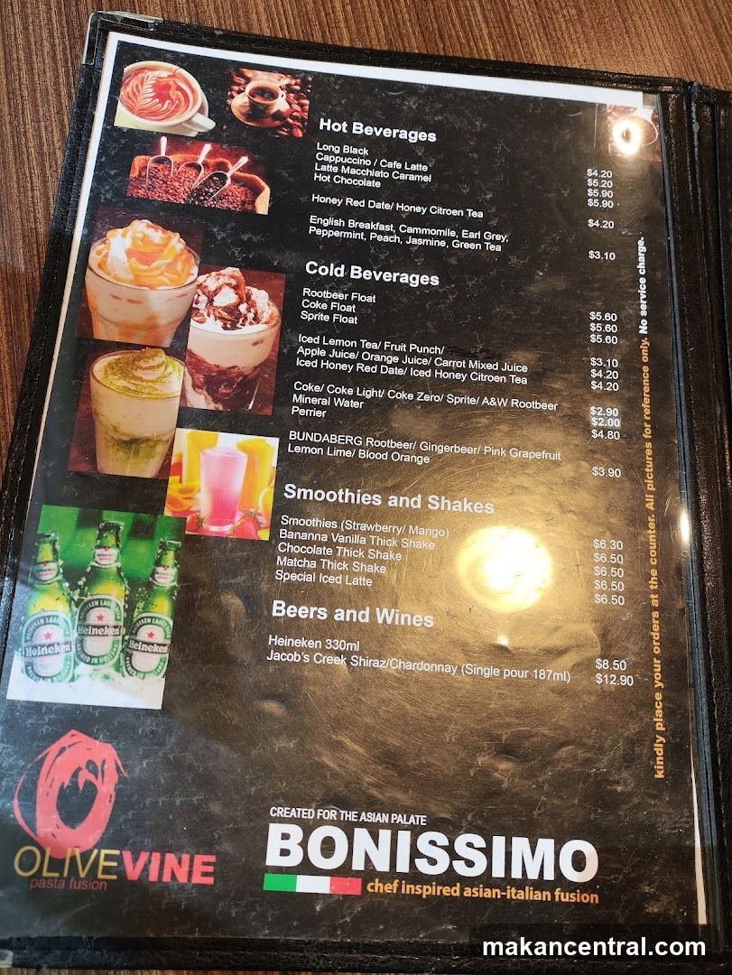 Bonissimo Menu