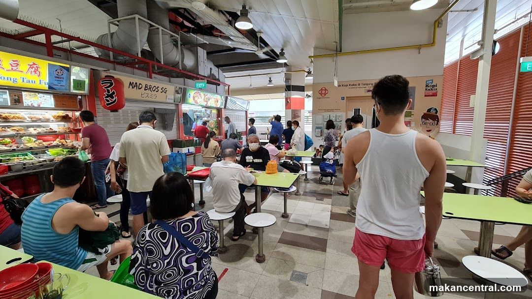 Food court with patrons