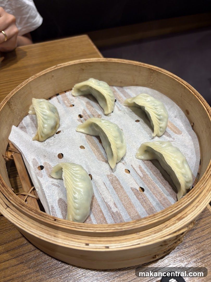 Steamed Dumplings in a Bamboo Steamer