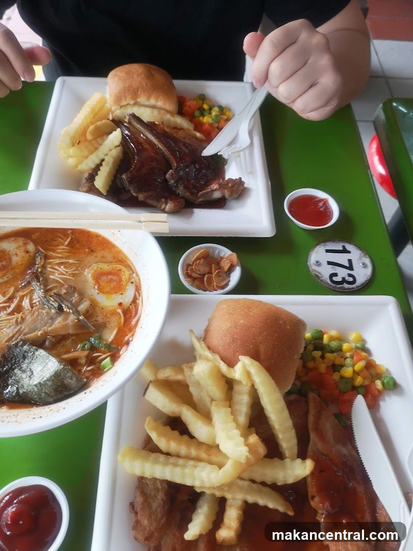 Two meals on a table