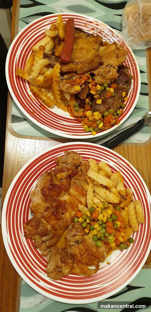 Two plates of food