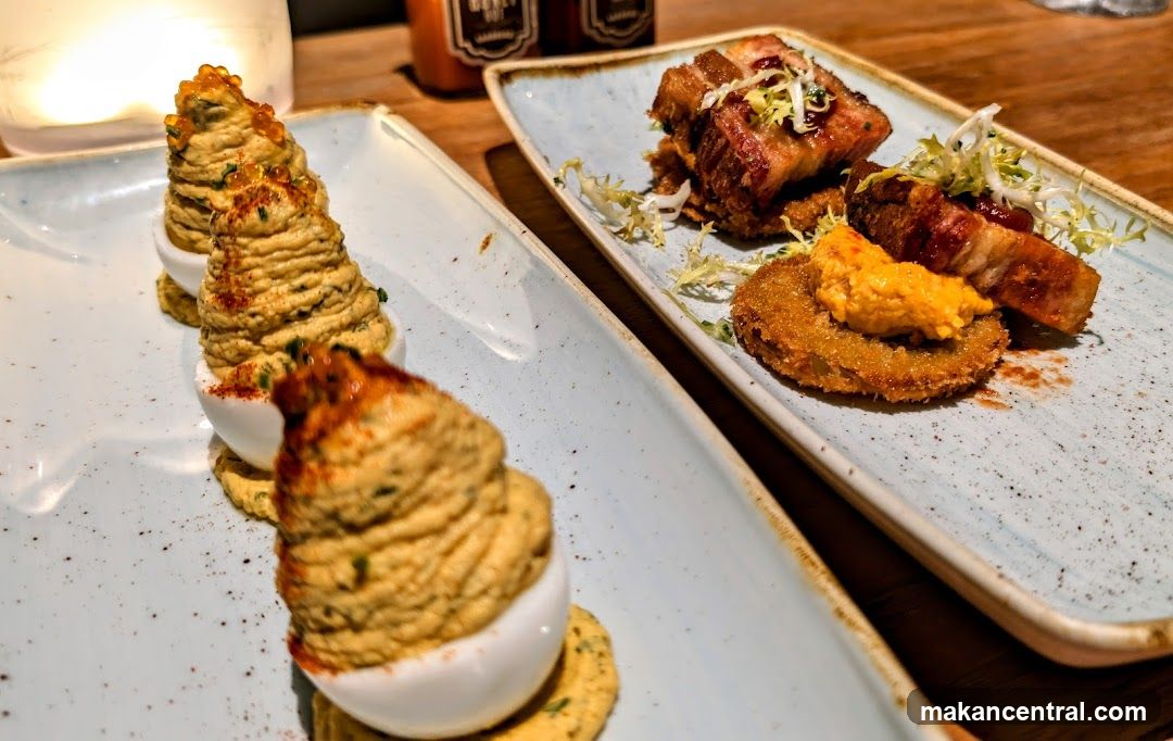 Deviled Eggs and Pork Belly