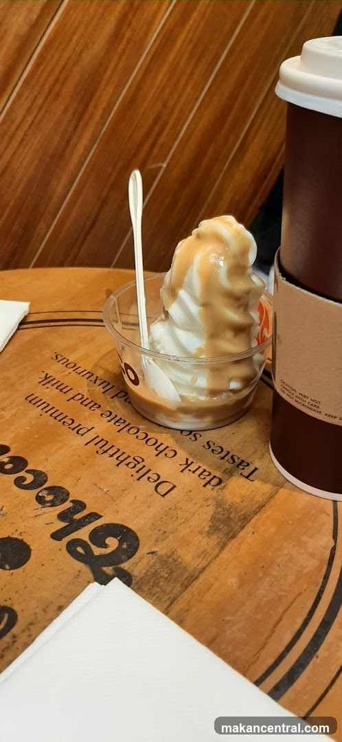 Soft Serve Ice Cream with Caramel Drizzle