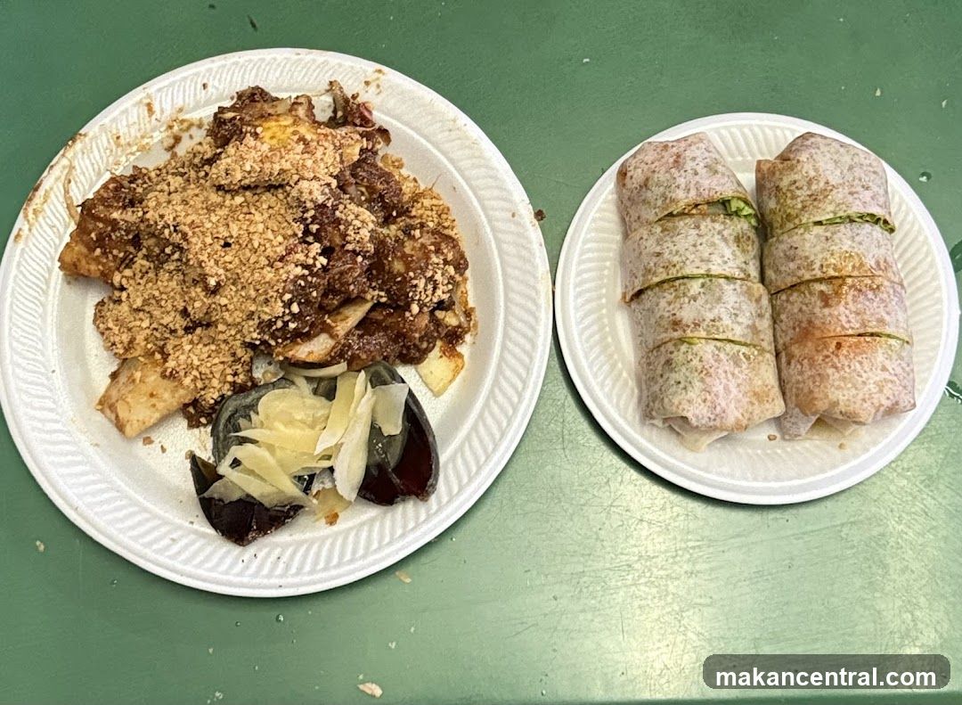 Two plates of food