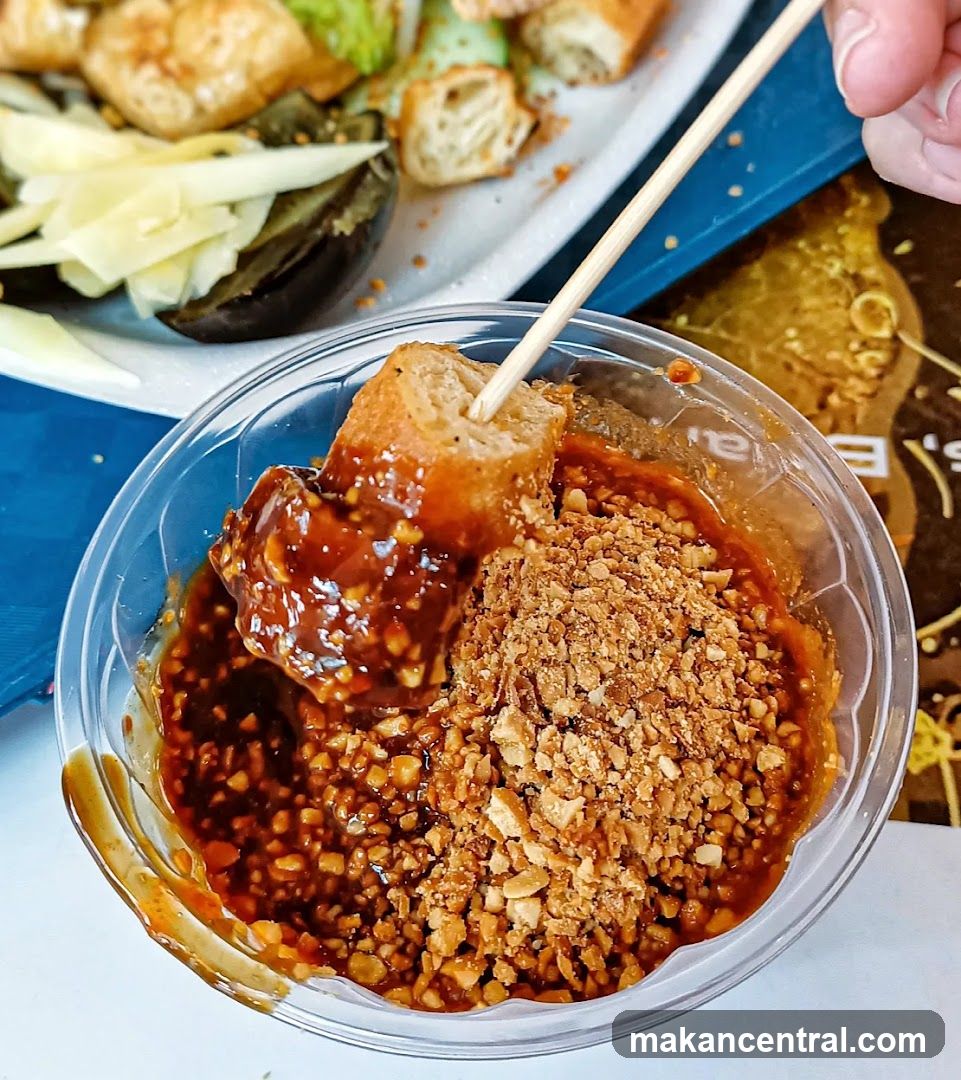 Fried Dough with Peanut Sauce