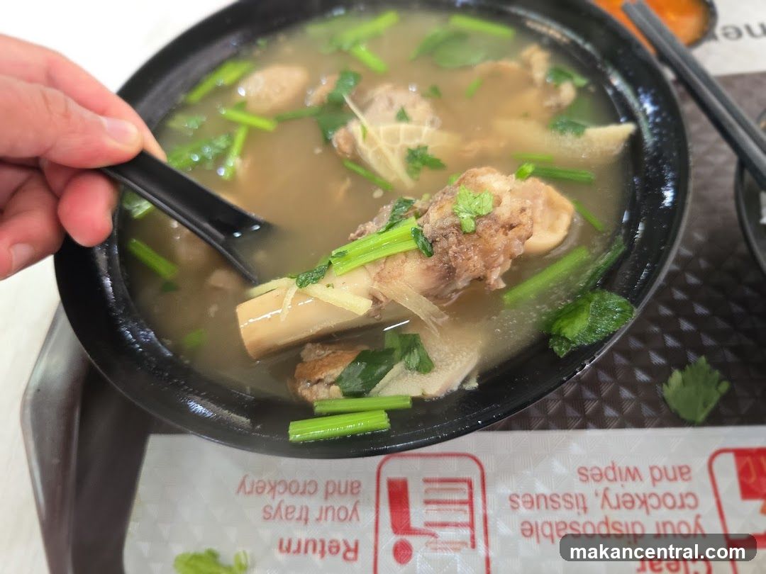 Bowl of Soup with Meat and Vegetables