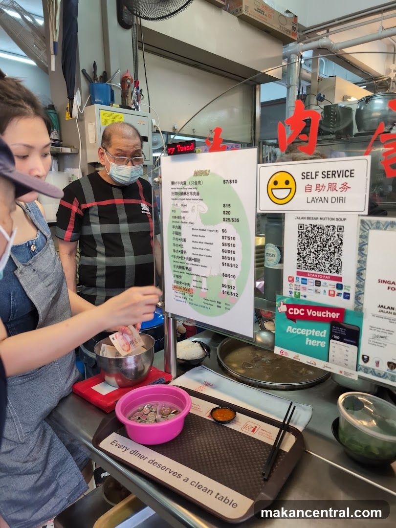 Jalan Besar Mutton Soup Menu