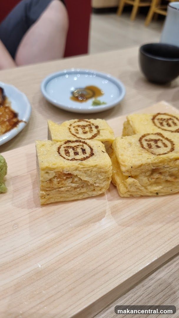 Tamagoyaki with M branding