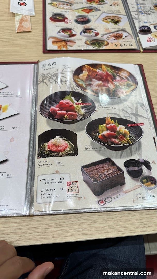 Donmono Menu