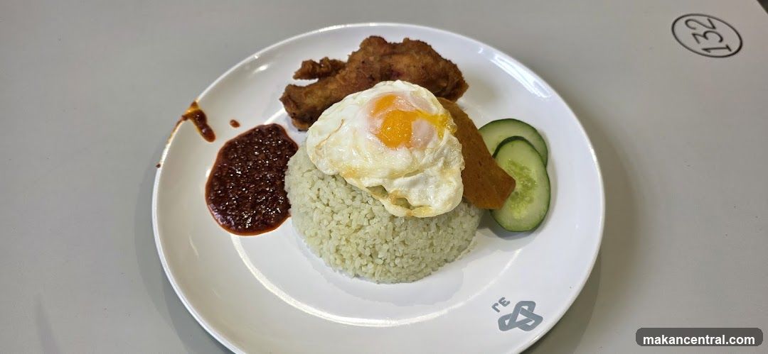 Nasi Lemak with Fried Chicken