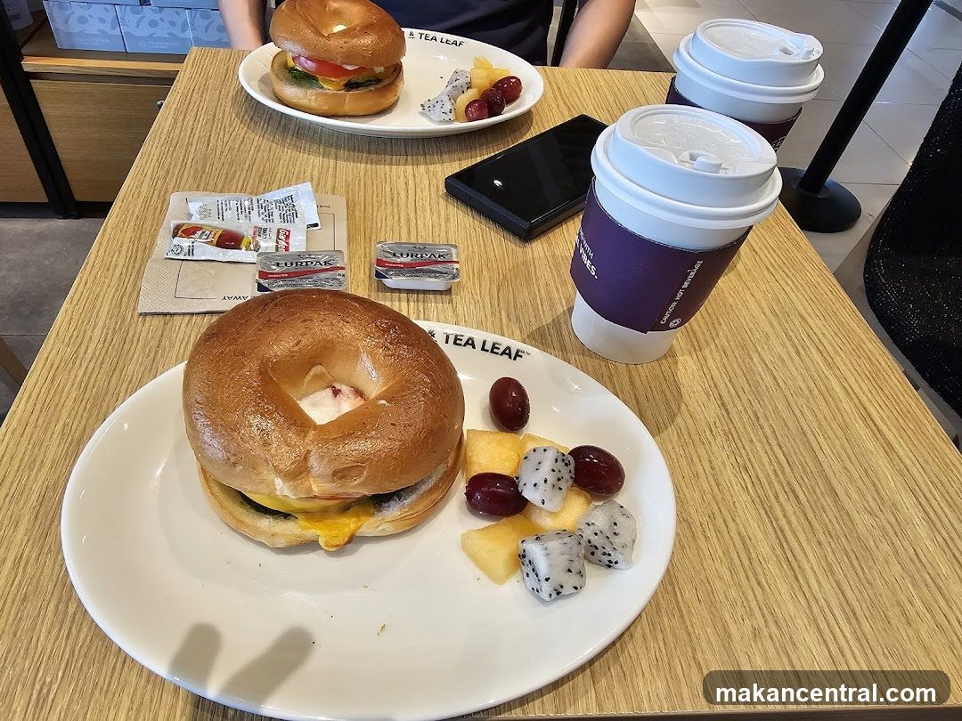 Bagel Sandwiches and Coffee