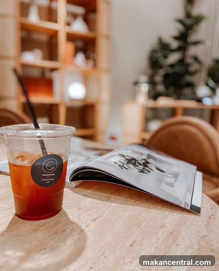 Iced Coffee and Magazine