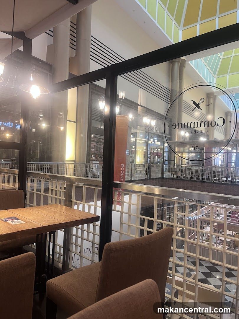 Cafe Interior with View of Mall