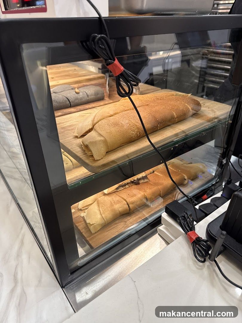 Display Case with Rolled Pastries