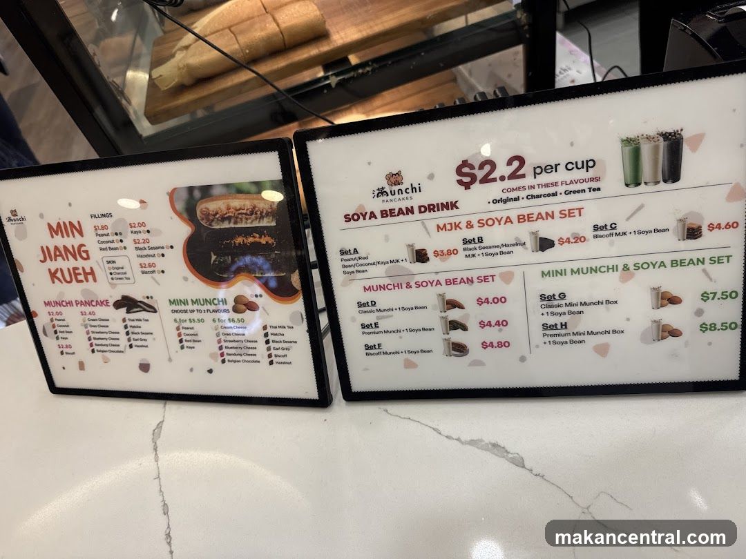 Munchi Pancakes Menu