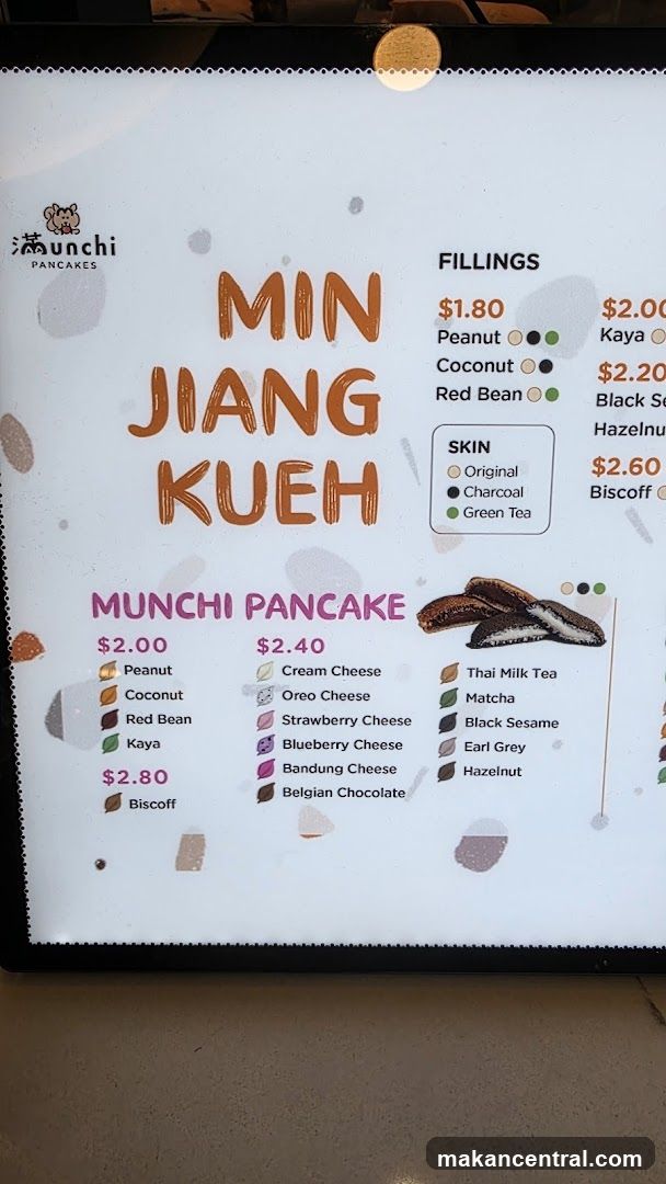 Munchi Pancakes Menu
