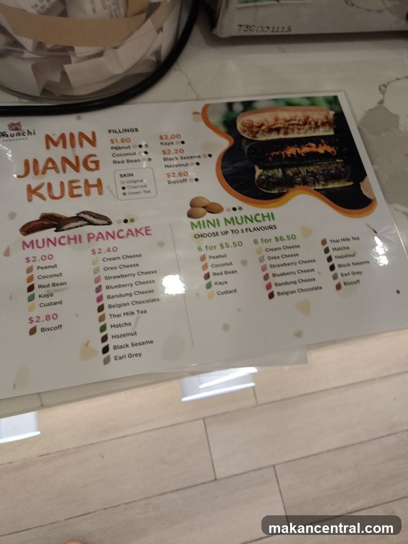 Munchi Pancakes Menu