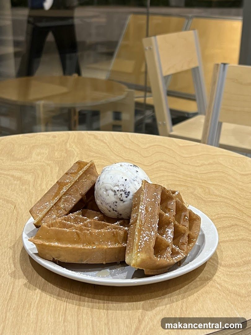 Waffles with Ice Cream