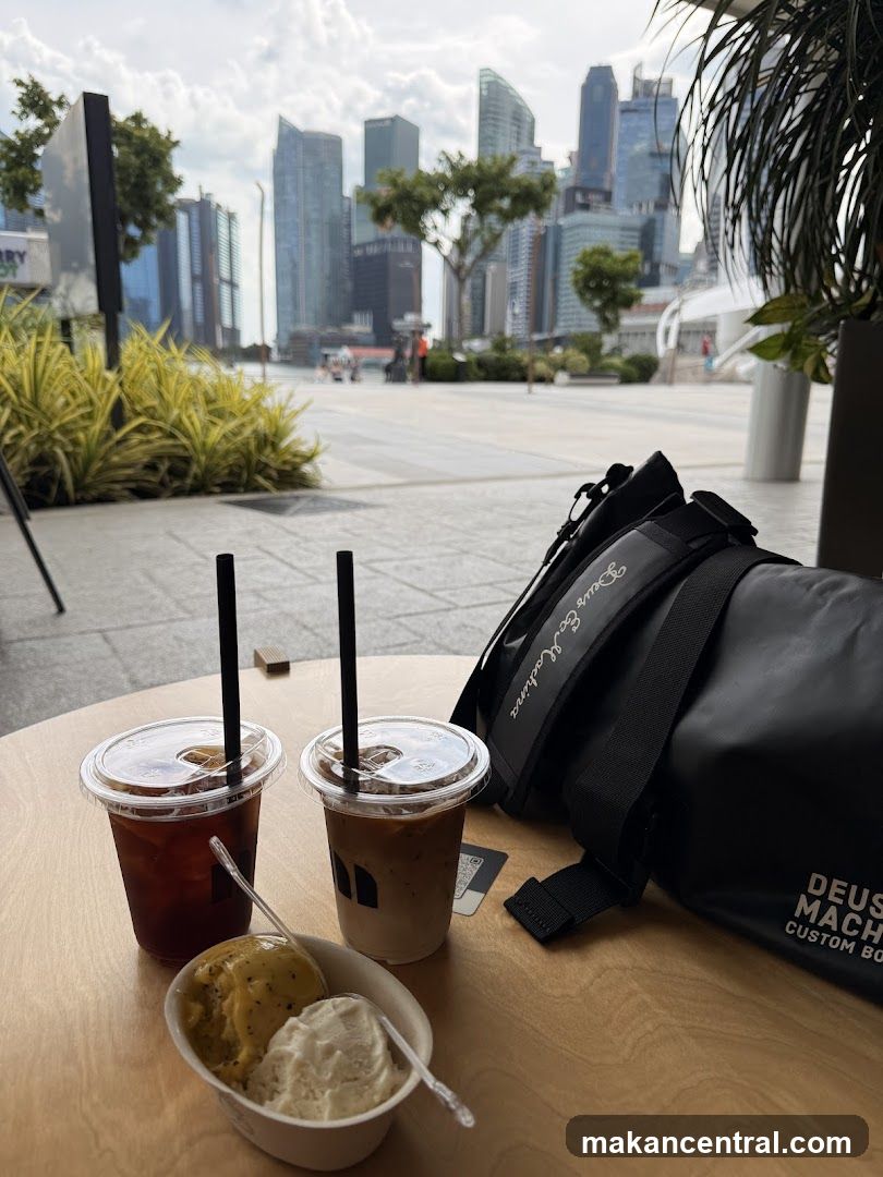 Coffee and Ice Cream with City View