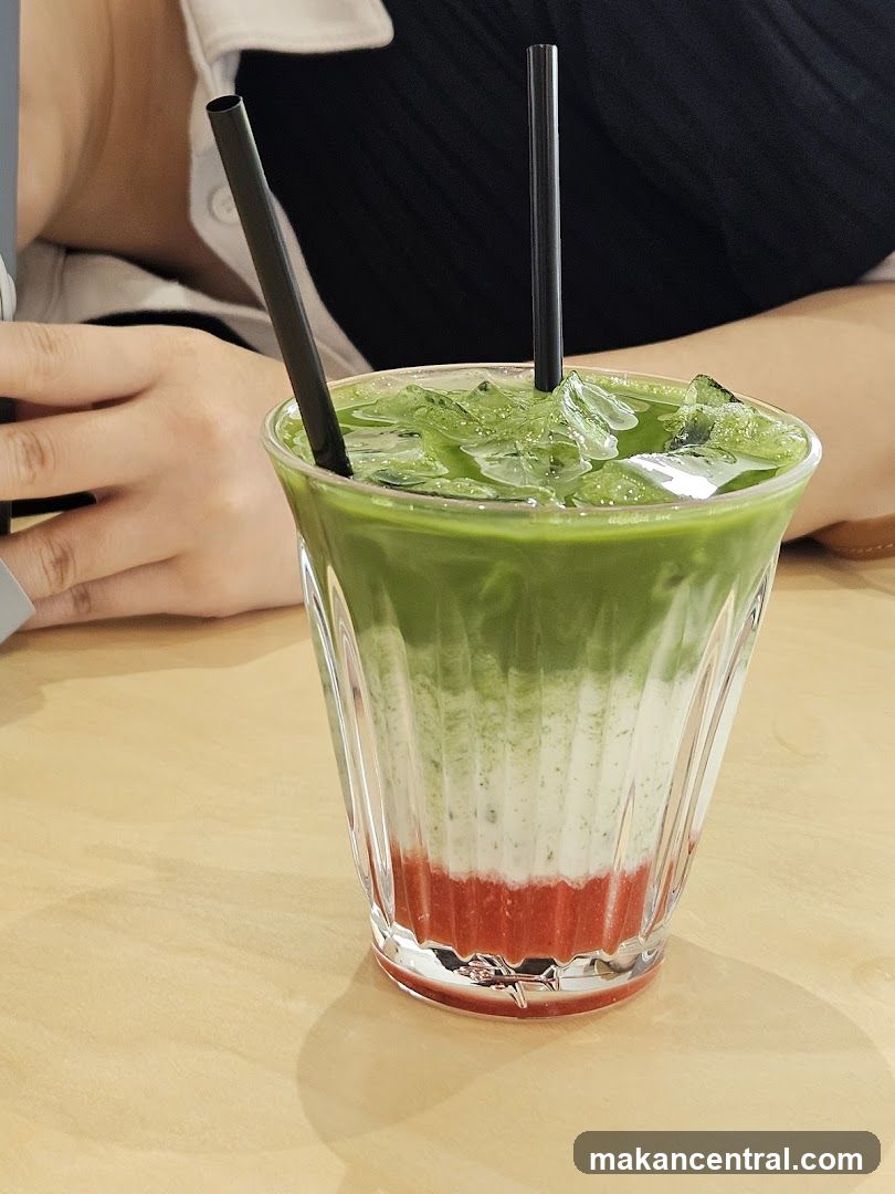Layered Matcha Drink