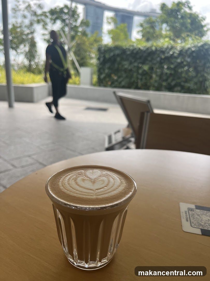 Latte art on a coffee
