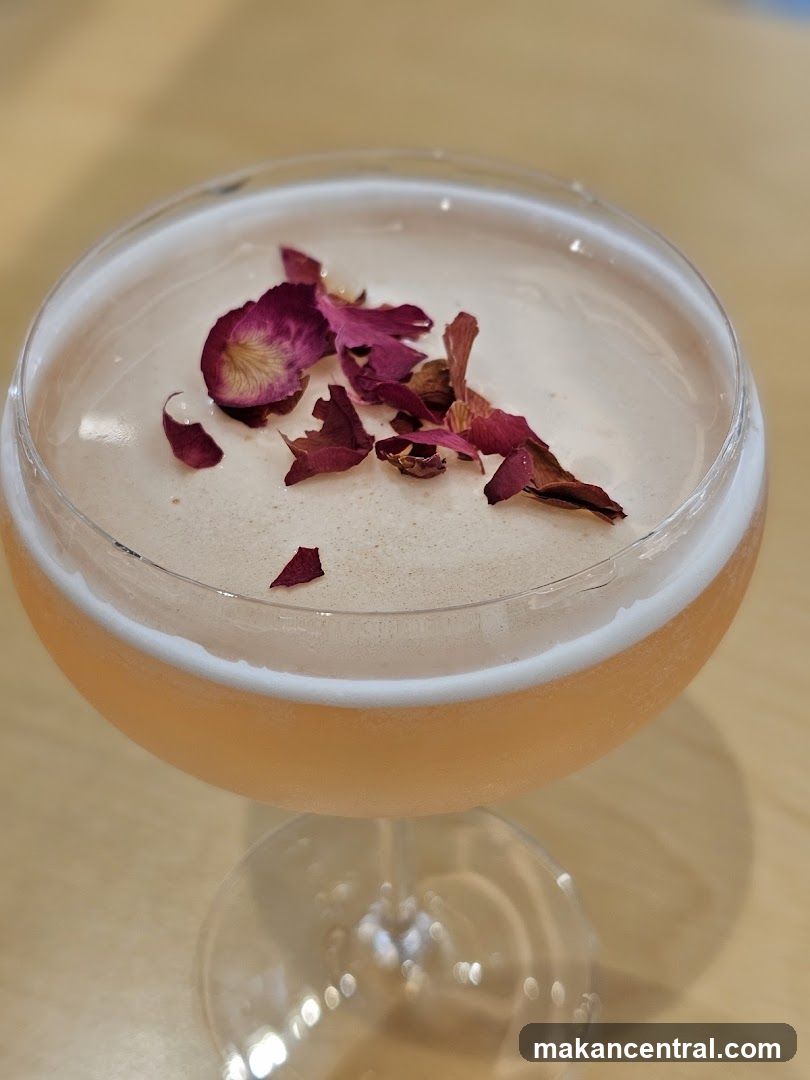 Cocktail with Rose Petals