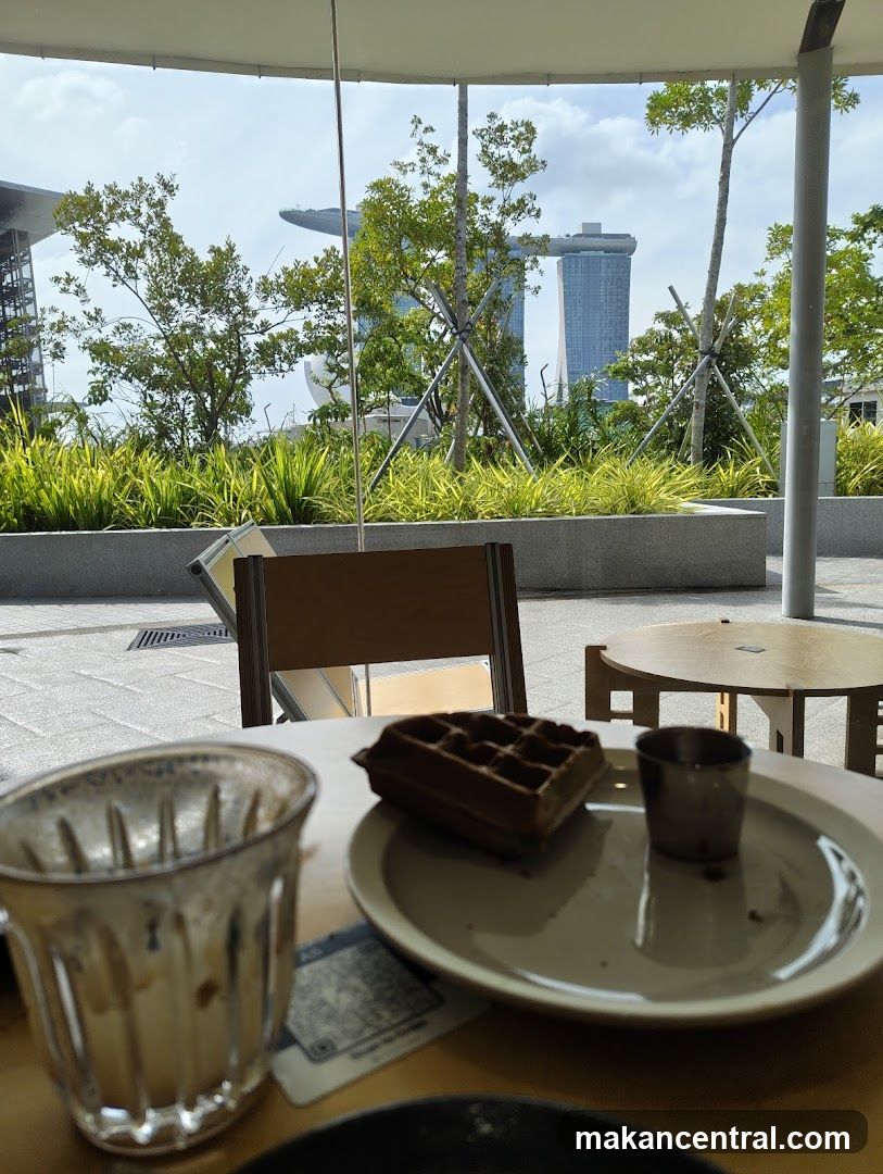 Waffle and Coffee with City View