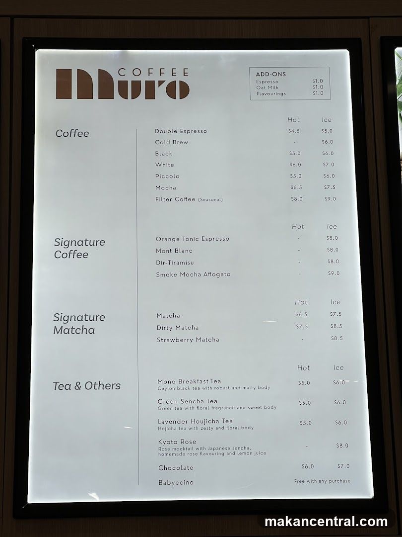Coffee Menu
