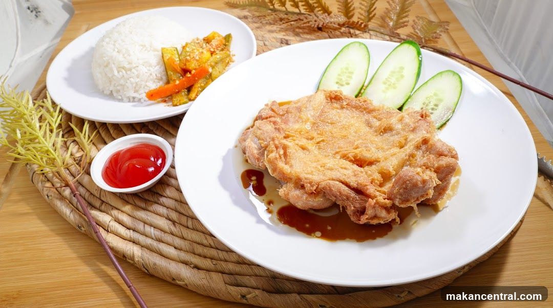 Omelette with Rice and Ketchup