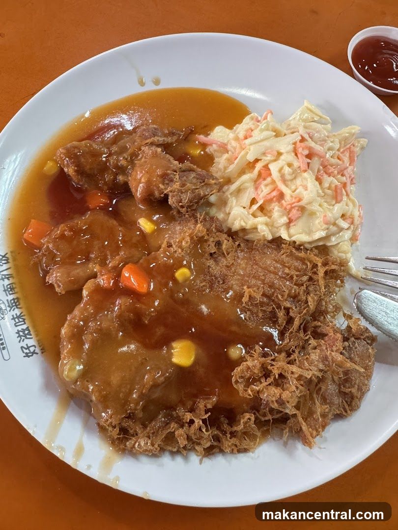 Chicken Chop with Coleslaw